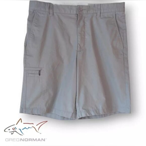 Greg Norman for Tasso Elba Men's 5 Iron Gray Performance Golf Shorts size 34 - Picture 1 of 7